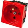 Fibrain Ebox Presa 2P+T Dati Rossa con Blocco XB-45PU00S-01-K
