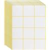 Lxtness 180 pezzi Etichette Adesive, Fogli Adesivi Bianche 50 x 50 mm per Congelatore, Cancelleria, Corrispondenza, Etichetta Adesive Universali Autoadesive per Ufficio, Cucina