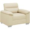 vidaXL Poltrona Crema 60 cm in Similpelle, Divano Singolo, Sedia Accento, Sedia Relax, Poltrona, Sedia TV, Divano a Un Posto, Divano a Un Posto