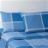 Happidea - Lenzuola Completo Letto, 100% Cotone, Singolo, Geometrico, Made in Italy, Federe, Lenzuolo Sopra, Lenzuolo con Angoli Elastici, Disegno Breez