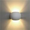 UNIVERSO Applique da Parete in Gesso - Tondo Sfera Doppia Emissione - Attacco 1xG9 - Verniciabile - lampada ip20 E07