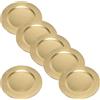 Cecaro Group Set 6 Sottopiatti Decorativi Oro - Eleganza per la Tavola di Matrimonio, Feste e Natale - Ø 33 cm