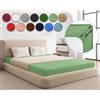 Sesto Senso Lenzuolo con Angoli 180x200 Verde Spugna Frotte 100% Cotone