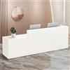 CCUKTFN Bancone Reception, Banco Reception con Cassetto e Ripiani Aperti, Banconi Reception da 100-180 cm, Moderno per Ufficio, Adatto per Saloni, Yffici, Hall, Negozi al Ddettaglio