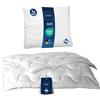 LILENO HOME Set copripiumino 135 x 200 cm, con cuscino, per tutto l'anno, 135 x 200 cm, con cuscino 80 x 80 cm, set - coperta e cuscino con attrezzature antibatteriche e lavabile fino a 95 °C