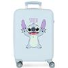 Disney Joumma Disney Stitch Playfull Valigia per bambini Valigia rigida ABS Chiusura TSA 4 Ruote Bagagli a Mano, turchese, Taglia unica per tutti