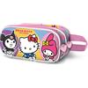 Hello Kitty Happy-Astuccio 3D Doppio, Rosa, 22 x 10 cm