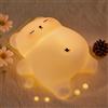 OCCOUMR Luce Notturna Bebè Orsetto Snooze Pancia che si Muove e Luce Morbida 3 Intensità Suoni Rilassanti Rumore Bianco con Timer 30 Min Lampada Silicone Ricaricabile per Camera Bambini Regalo