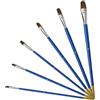 Lokaloka Pennelli Lingua di Gatto per Dipingere Acquerello Acrilico Olio Professionali, Lokaloka 6 Pezzi Pennello Pittura Crine di Cavallo Acrilica Tempera Set Manico in legno da Punta Arte ad Artisti