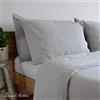 LINEN & COTTON Federa per Guanciale ALICIA in Lino Lavato (Stonewashed) - 50 x 70cm (Grigio)
