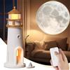 Vibbang Proiettore Notturna, Decorazione Faro, Lampada Proiettore di Luce Lunare a LED con Telecomando, Faro Decorazione Casa, Regalo per Bambini