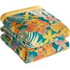 Bailix Copriletto Boho Premium 100% Cotone Coperta Coccole Doppio Lato Mussola Coperta Boho 200x230cm, Morbida Coperta per Divano e Copriletto, Coperta Patchwork, Coperta Estiva per Soggiorno Verde
