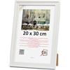 3-B Cornice portafoto SALO - Bianco - 20x30 cm - Cornice in legno, cornice per foto, cornice per ritratti con vetro acrilico