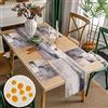 Inhobbok Runner da Tavolo Moderno E Tovagliette Lavabili Blu Navy Pittura Arte Runner da Tavola Poliestere Runner Tavola Impermeabile Runner per il Tavolo Tovaglietta per All'aperto Interno Agriturismo 33x183