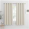 PONY DANCE Tenda Corta Termica Isolante Freddo e Caldo Camera da Letto Tenda Oscurante da Interno per Finestre Piccole Curtains da Cucina L 132 x A 150 cm, Beige Chiaro