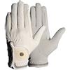 AK Riding Sports AK Guanti da equitazione per competizione e allenamento con strass in cristallo Horse Riding Gloves AKRS-6366 (White, L)