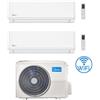 Midea Climatizzatore Condizionatore Midea Evolution R32 WiFi Dual Split 18000 + 18000 BTU con U.E. M4OE-28HFN8-Q INVERTER Classe A++/A+