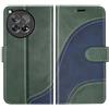 BoxTii Cover per OnePlus 12, Custodia in PU Pelle Portafoglio, Magnetica Flip Cover a Libro con Slot per Schede per OnePlus 12, Verde