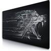 TITANWOLF - Grande Tappetino Mouse da Gioco - XXXL Oversize Mousepad - Dimensione 1200 x 600 mm - XXL Formato Oversize da scrivania e Tavolo - per Mouse e Tastiera - Nero
