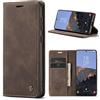 Phernykas Cover per Samsung Galaxy S23 5G Libro Pelle Portafoglio, [Porta Carte] [Magnetica] Premium PU Flip Wallet Custodia Cellulare Protection per Samsung Galaxy S23 5G Leather Case, Caffè