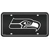 Rico Industries NFL Football Seattle Seahawks Carbon Fiber Metal Auto Tag 6 x 12 - Great For Truck/Car/SUV