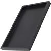 Culnflun Vassoio da tè rettangolare in legno nero, 22 * 12 * 2 cm/25 * 18 * 2 cm/30 * 20 * 2 cm, vassoio da tè e caffè rettangolare in legno massello adatto a ristoranti e case (22 * 12 * 2 cm)