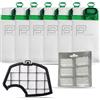 PIESSEONLINE KIT RISPARMIO per Folletto VK140 | 6 Sacchetti in Microfibra | 6 Profumi | 1 Griglia Motore | Ricambi 100% Compatibili
