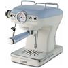 Ariete 1389 Macchina da Caffè Espresso di Design - per Polvere e cialde ESE - filtro 1 e 2 tazze - Montalatte - 850 Watt - Linea Vintage - Celeste