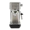 Ariete 1380 Macchina da caffè in metallo, compatibile con caffè in polvere e cialde ESE, 1300 W, Capacità 1,1 L, 15 bar di pressione, Filtro ½ tazze, Dispositivo Cappuccino, Silver