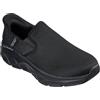 Skechers Extra Wide Fit Hands-Free Slip-ins D'lux Walker 2.0 Rezinate, Scarpe da Ginnastica Uomo, Nero, 43 EU X-Larga