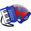 Clevich Fisarmonica per Bambini,17 Tasti 8 Bassi,Strumento Musicale a Pianoforte Organetto con Tracolla,Strument Musicale per Principianti,Fisarmonica a Bottonicon per Adulti e Bambini dai 3 anni (Blu)