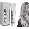 Generico Crema colorante naturale per capelli grigi, tinta unisex grigio chiaro argento, tinta grigia istantanea, balsamo lucidante per tutti i tipi di capelli (1 pezzi)