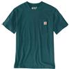 Carhartt Relaxed Fit Heavyweight Short-Sleeve K87 Pocket T-Shirt Maglietta Work Utility, Greenstone, L Uomo