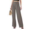 CheChury Pantaloni Donna Eleganti Pantaloni Autunno Primavera Comodi Larghi Leggeri Casual Pantaloni Vita Alta Pantaloni Comodi Pantalone Elastico Gamba Dritta Casual Business Pantaloni Tasche