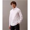 Calvin Klein Camicia in cotone elasticizzato Bianca Uomo