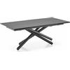 Connubia PRONTA CONSEGNA - Connubia Tavolo allungabile Duel CB4850-R 200 con struttura in metallo lava e piano in ceramica arenaria brown da 200(300)x100cm - IN PROMOZIONE FINO ALL' 11/07