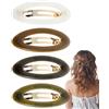 TPZORJX 4Pcs Fermagli per Capelli Ellipse, Barrette di Capelli da Donna Francese, Fermaglio per Capelli Grandi, Mollette per Capelli a Molla Automatico, per Donne e Ragazze