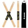 Donner Bacchette da batteria 5A Classic legno d'acero 3 paia con borsa per il trasporto