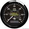 OSCULATI CONTAGIRI ELETTRONICO UNIVERSALE 12/24 V CON CONTAORE MOTORI DIESEL 0-4000 rpm