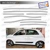 Adesivi replica fasce Renault twingo BIANCA kit 8 pz.DX /SX fasce grigio silver