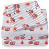 Sweet Home Collection Collezione 1500 Supreme Set di lenzuola per bambini, divertenti e colorate, divertenti e confortevoli, con tasca profonda, morbide e confortevoli, senza pieghe, motivo: camion dei pompieri