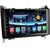 Erisin 8-Core 4GB+64GB Android 14 Autoradio GPS Navigatore per Mercedes Benz Classe A/B W169 W245 Sprinter Viano Vito per Crafter 9 pollici Schermo Bluetooth CarPlay Android Auto DAB+ WiFi 4G USB RDS