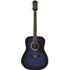 Eko Chitarra Acustica Dreadnought 6 Corde in Legno di Abete Nero Blu