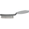 PFERD HBUP 43698007 - Spazzola a mano, 3 file, filo d'acciaio, diametro 0,40 cm, corpo in plastica e manico ergonomico