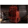 Vintage Zaino Pelle Zaino Borsa Viaggio Outdoor Vintage Marrone Uomo Tracolla 20''