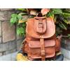 Vintage Borsa nuova da viaggio originale vintage marrone uomo tracolla zaino in pelle 20