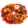 Kesote 120 Pezzi Zucche Decorative Autunnali, Decorazioni Autunnali, Zucche Halloween Decorative, Set di 8 Verosimigliante Zucca di Schiuma Foglia di Acero Pinolo e Pigna