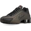 NIKE Shox R4, Sneaker Donna, Black Black Bright Crimson, 40 EU