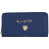DRAEGER PARIS 1886 Portafoglio Grande da Donna, la Vita è Bella, Navy, Blu Reale, 18,5 x 10 x 2,5 cm