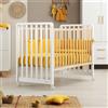 Azzurra Design - Lettino Glam 9 In 1 + Materasso + Completo Piumone Glam Bianco + Completo Piumone Bianco/Grigio